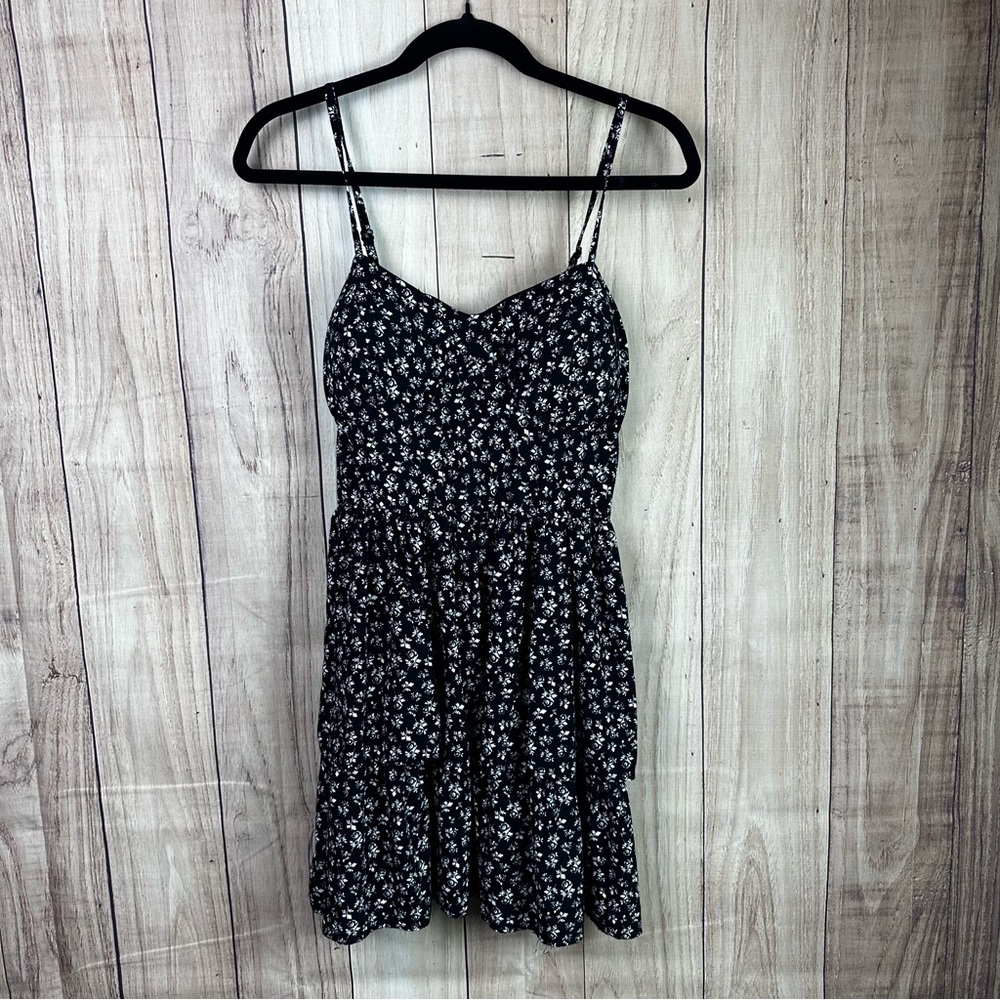 AUW Black and White Floral Dress